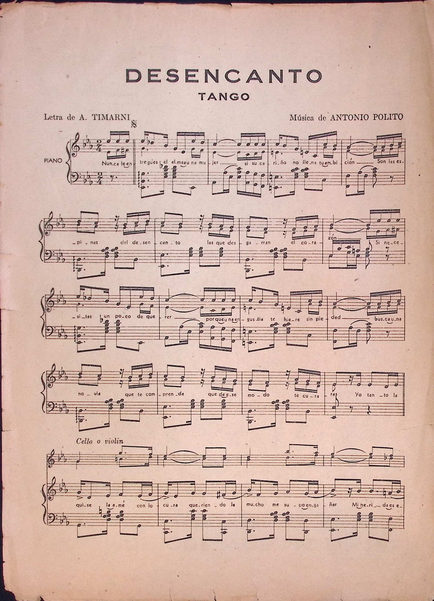 Portada de Desencanto