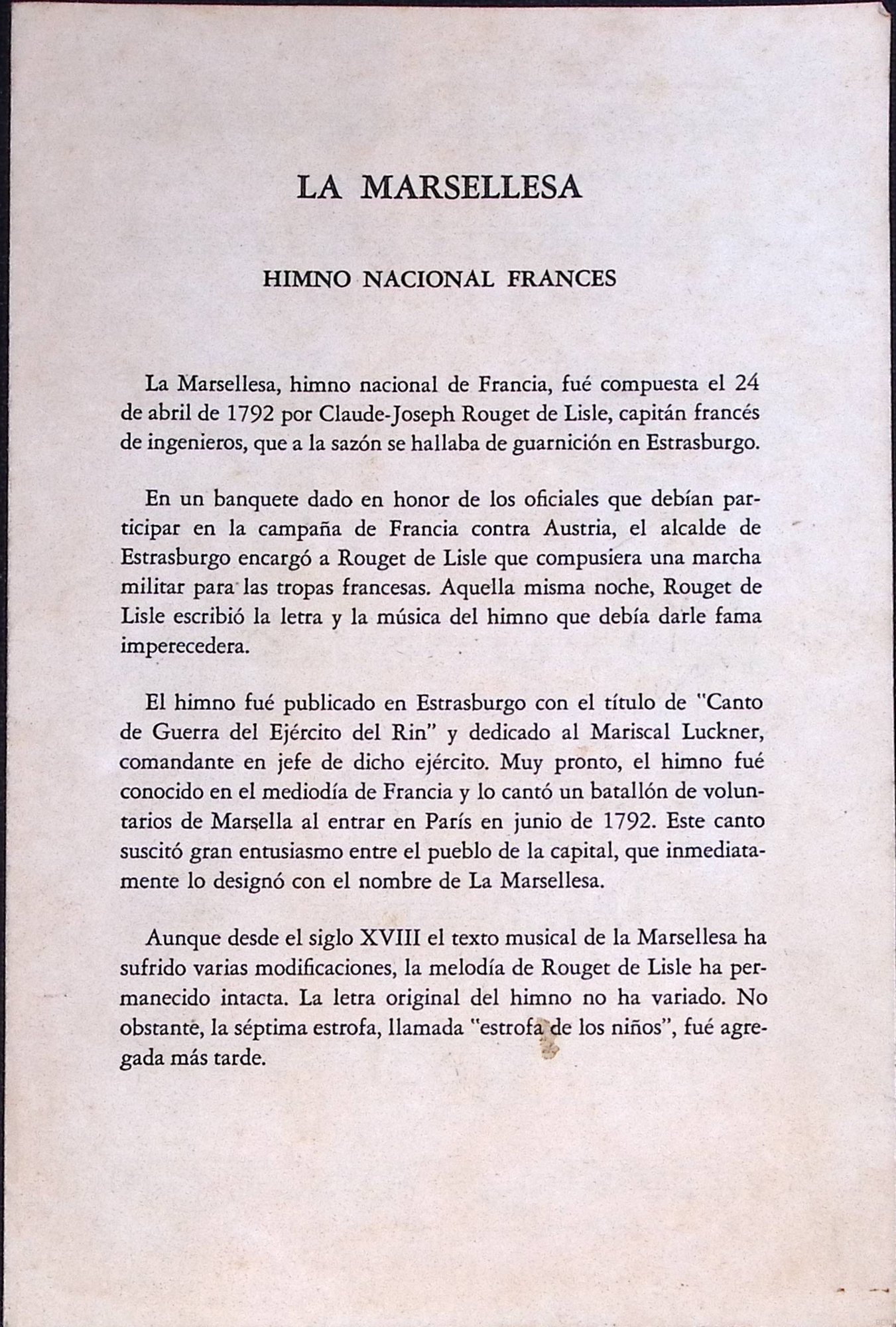Portada de La Marsellesa