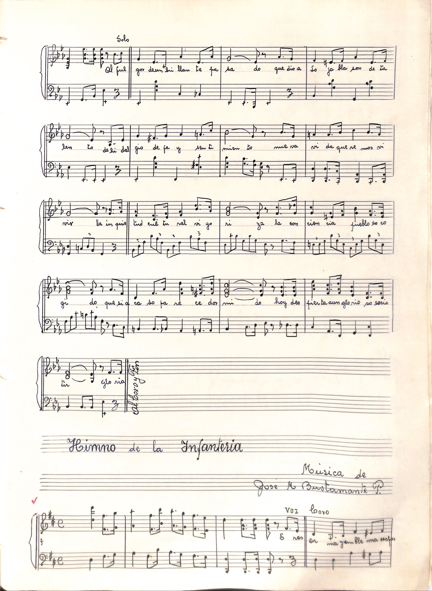 Portada de Himno de la Infanteria