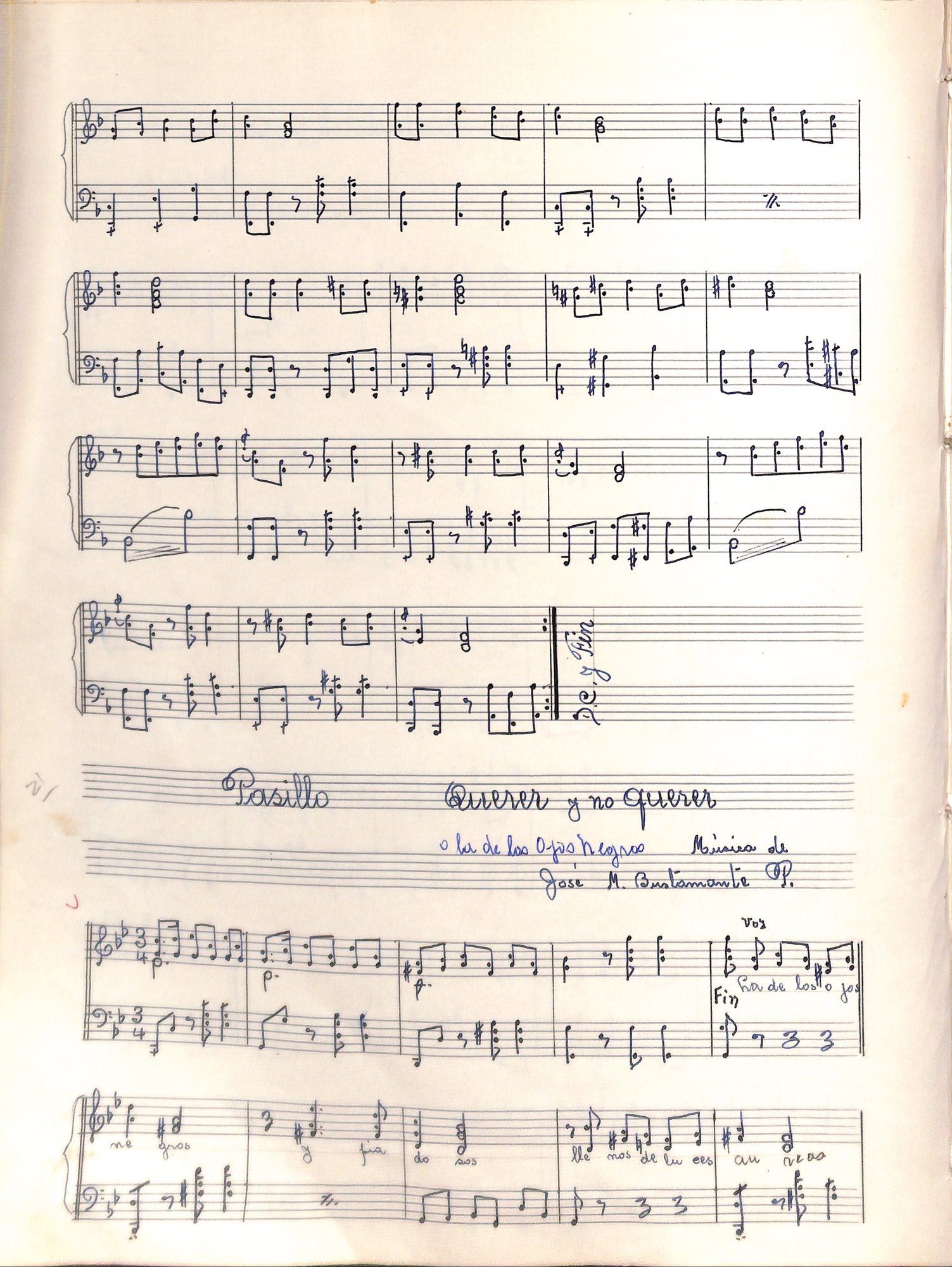 Portada de Querer y no querer a la de los Ojos Negros