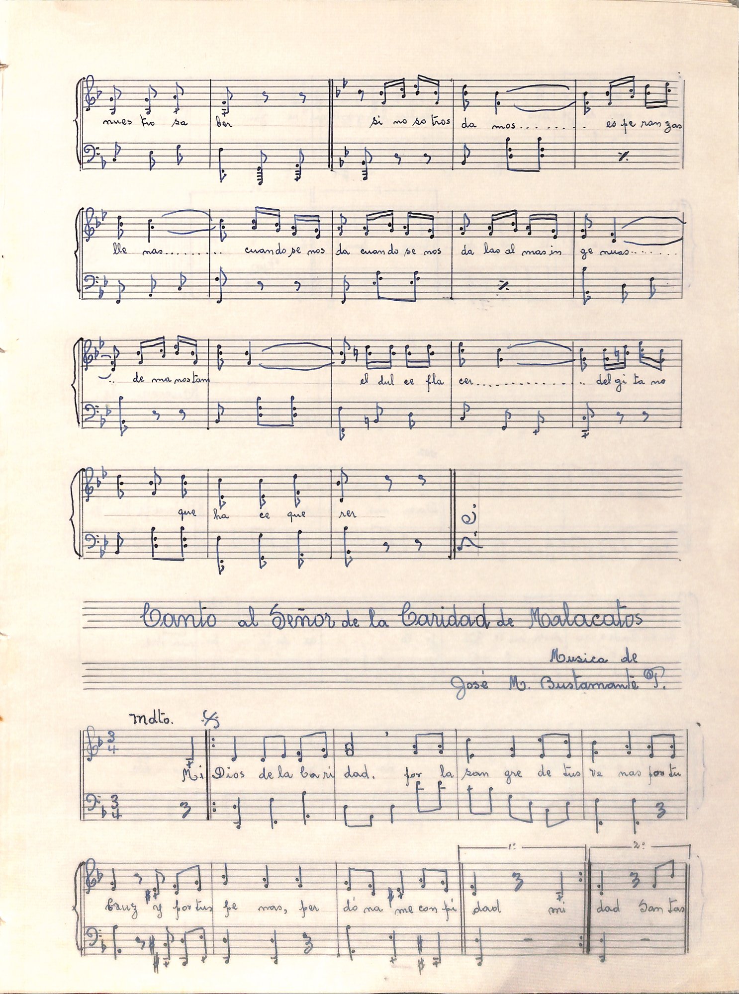 Portada de Canto al Señor de la Caridad de Malacatos