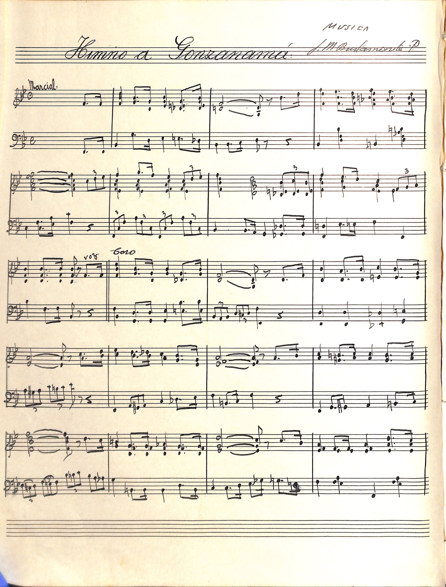 Portada de Himno a Gonzanamá