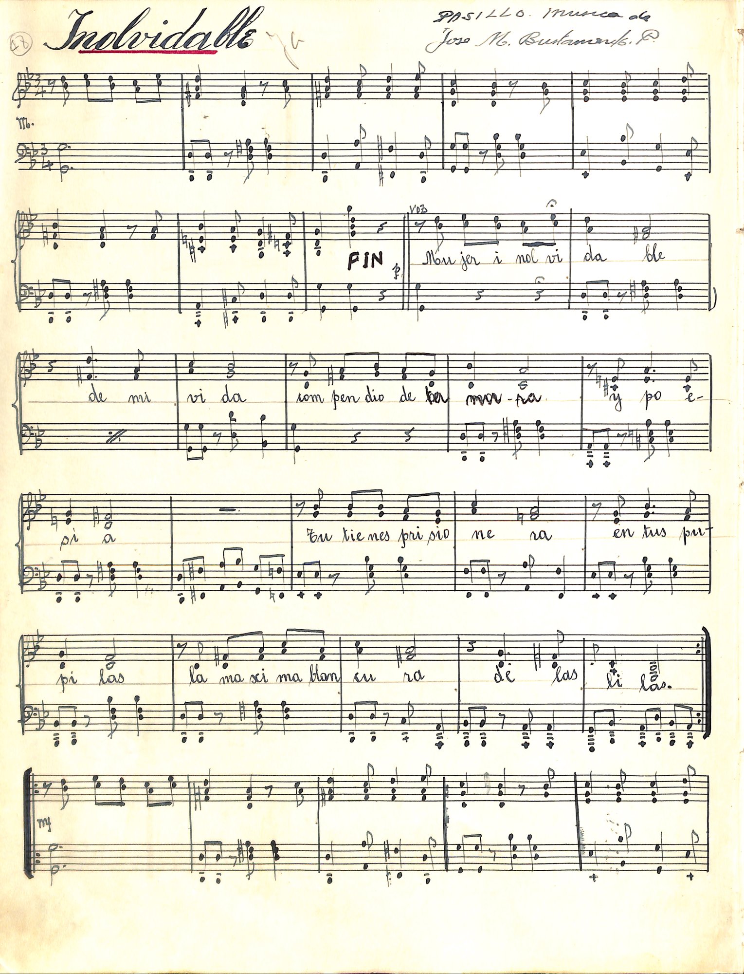 Portada de Inolvidable