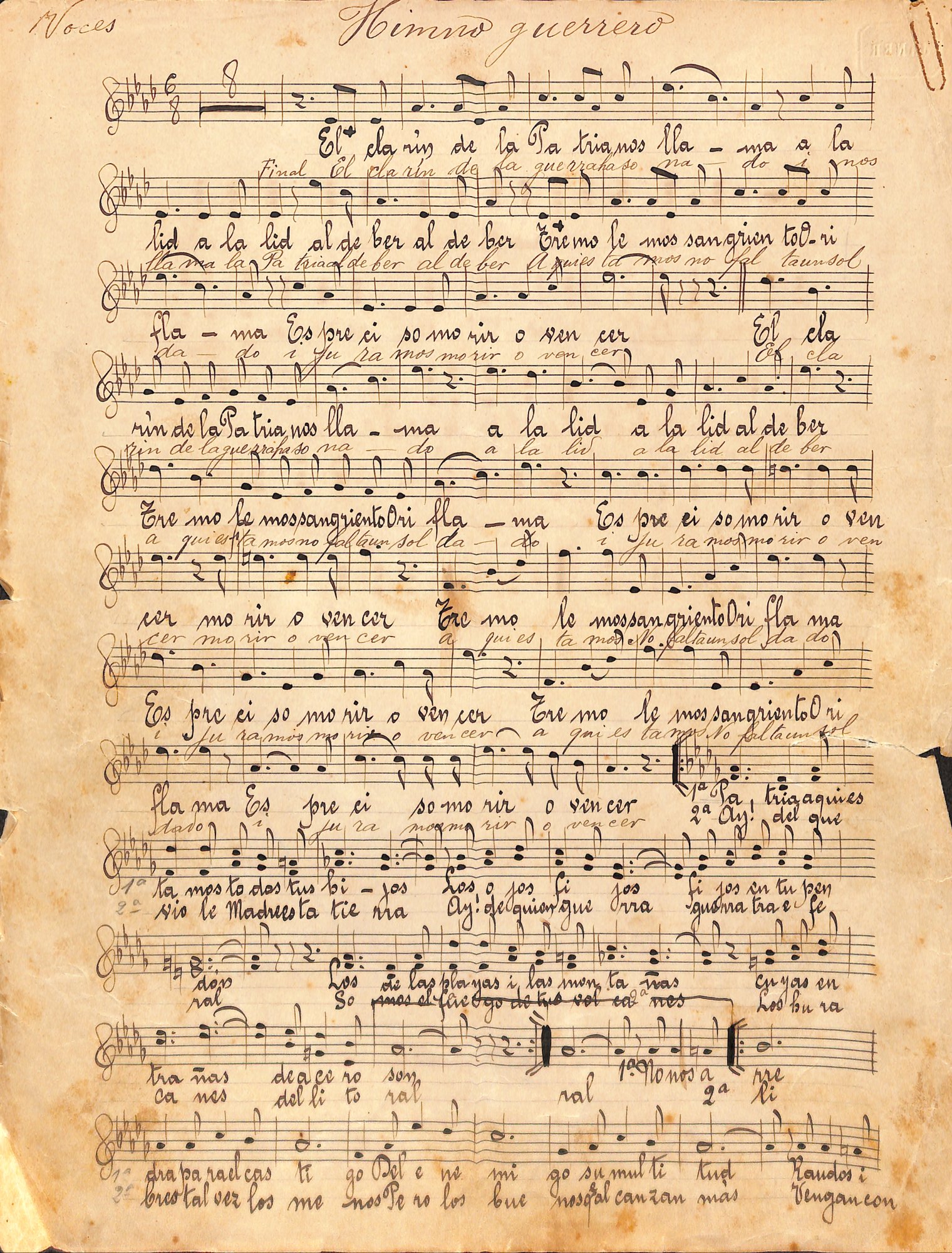 Portada de Himno Guerrero