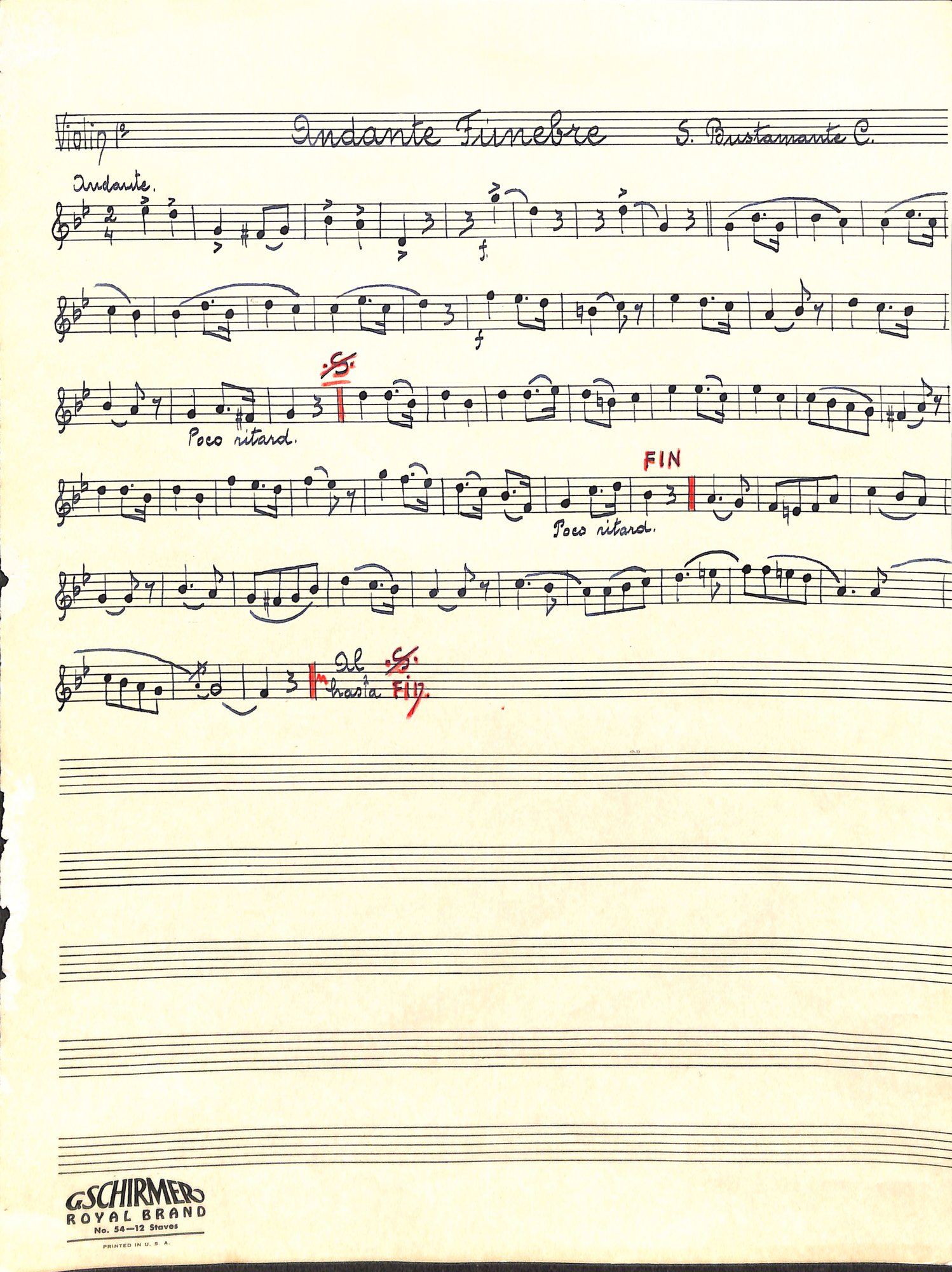 Portada de Andante Fúnebre