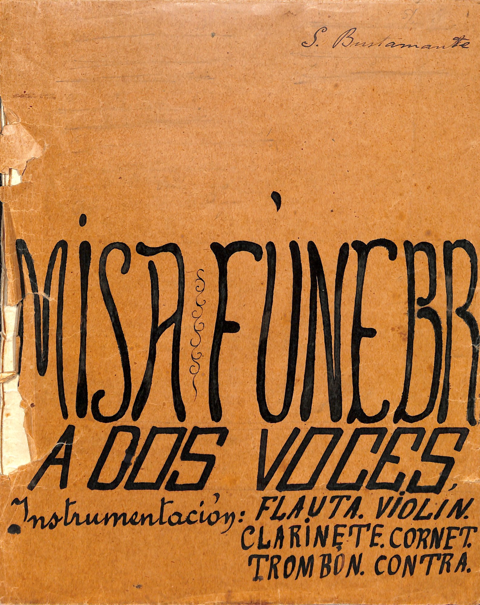 Portada de MISA FÚNEBRE A DOS VOCES