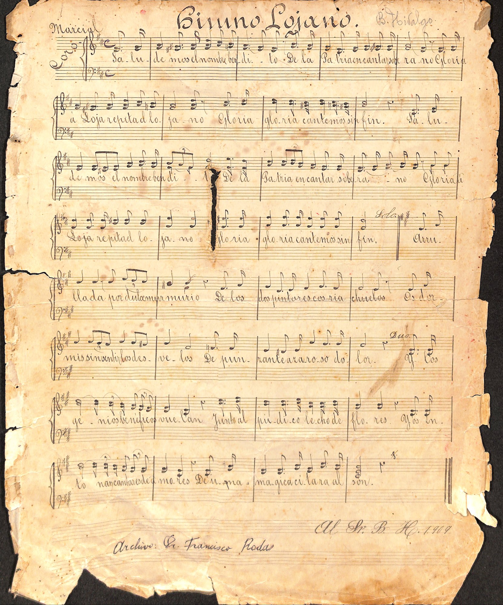 Portada de HImno Lojano