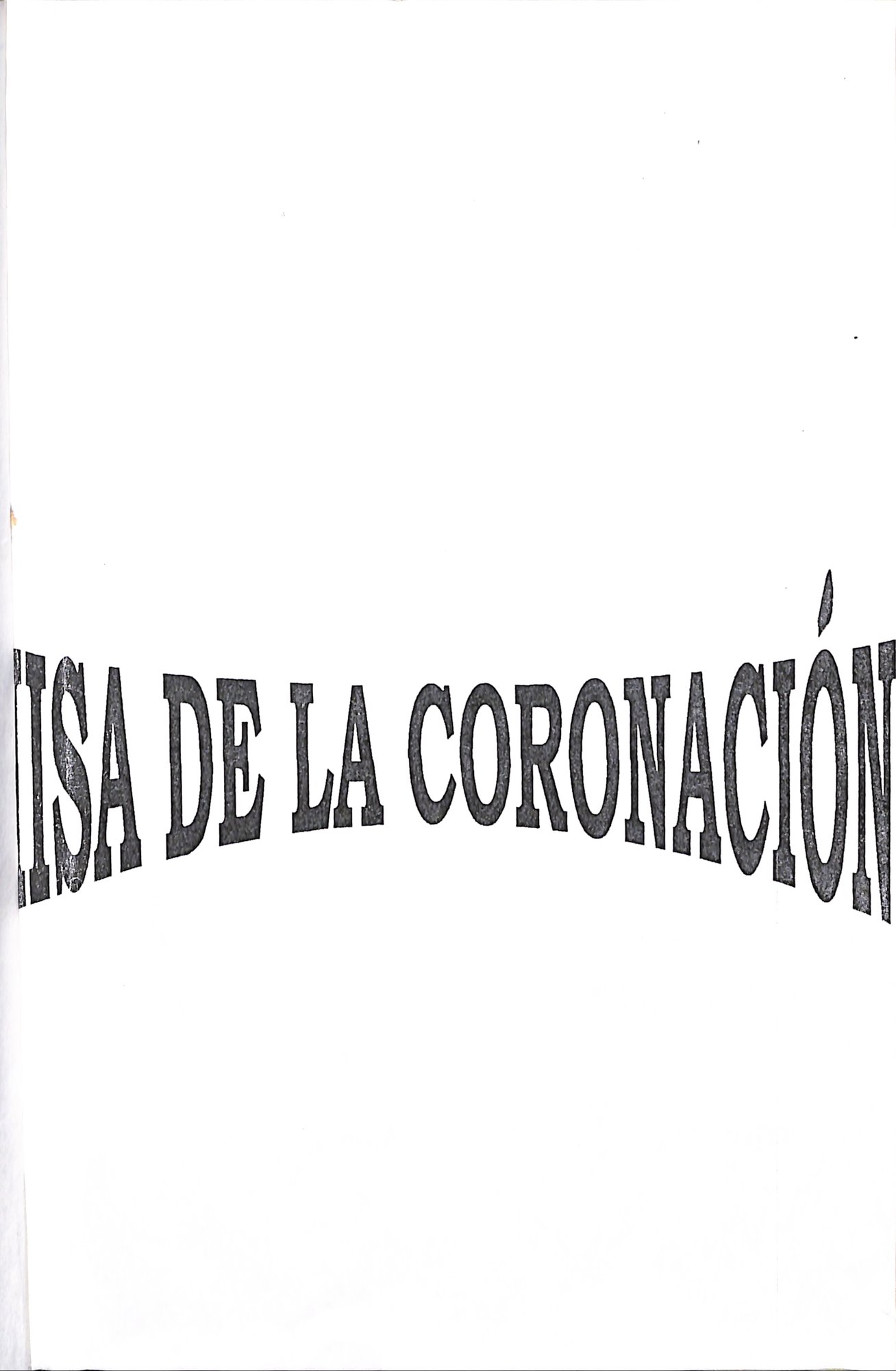 Portada de Misa de la Coronación