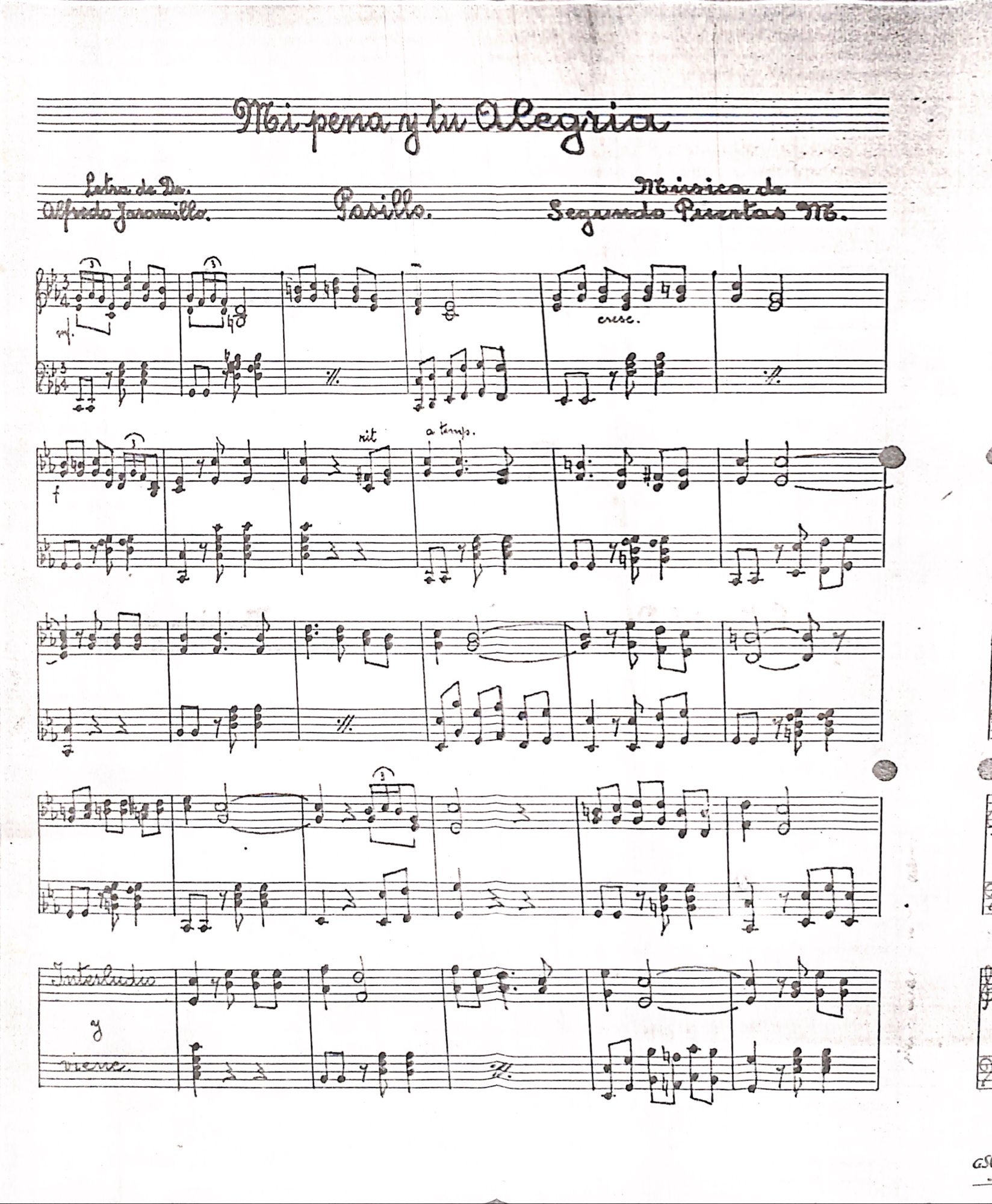 Portada de Mi pena y tu alegría