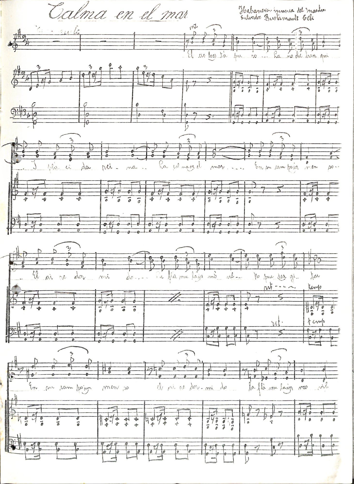 Portada de Calma en el mar