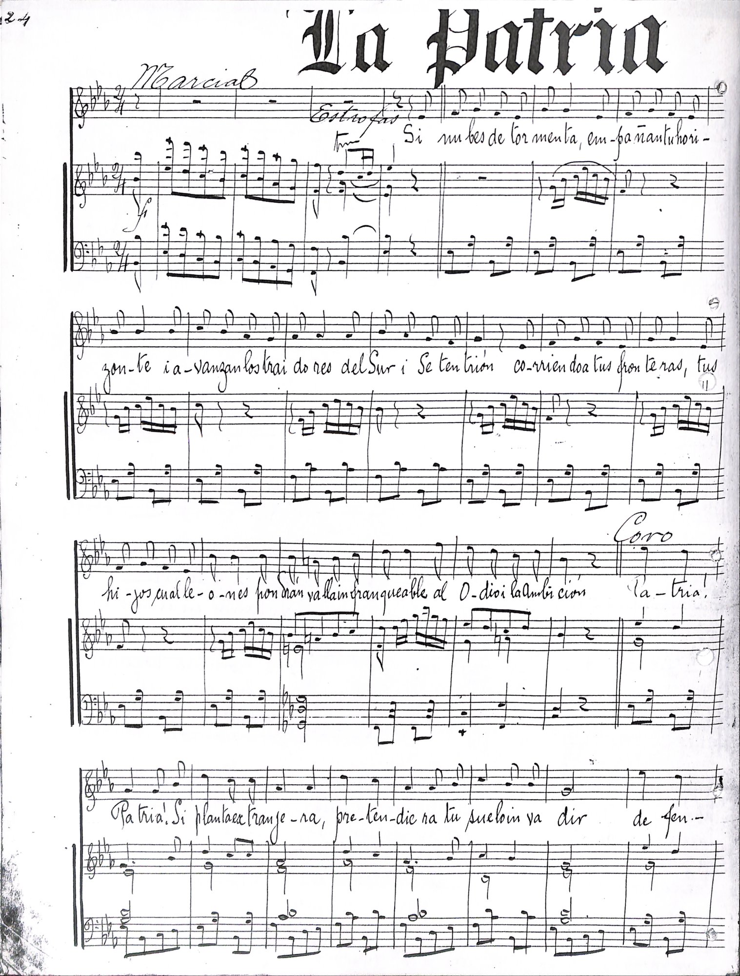 Portada de La patria