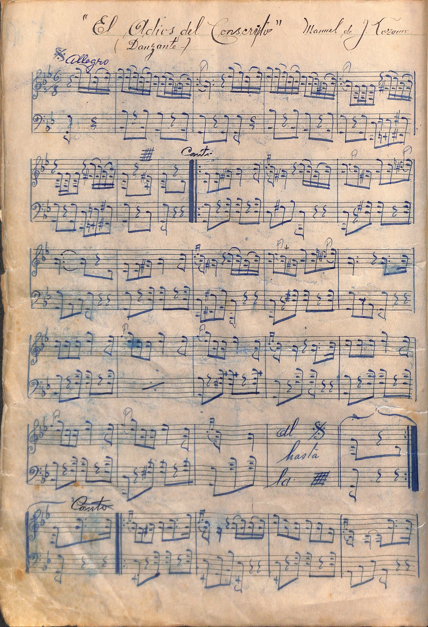 Portada de El Adios del Conscripto