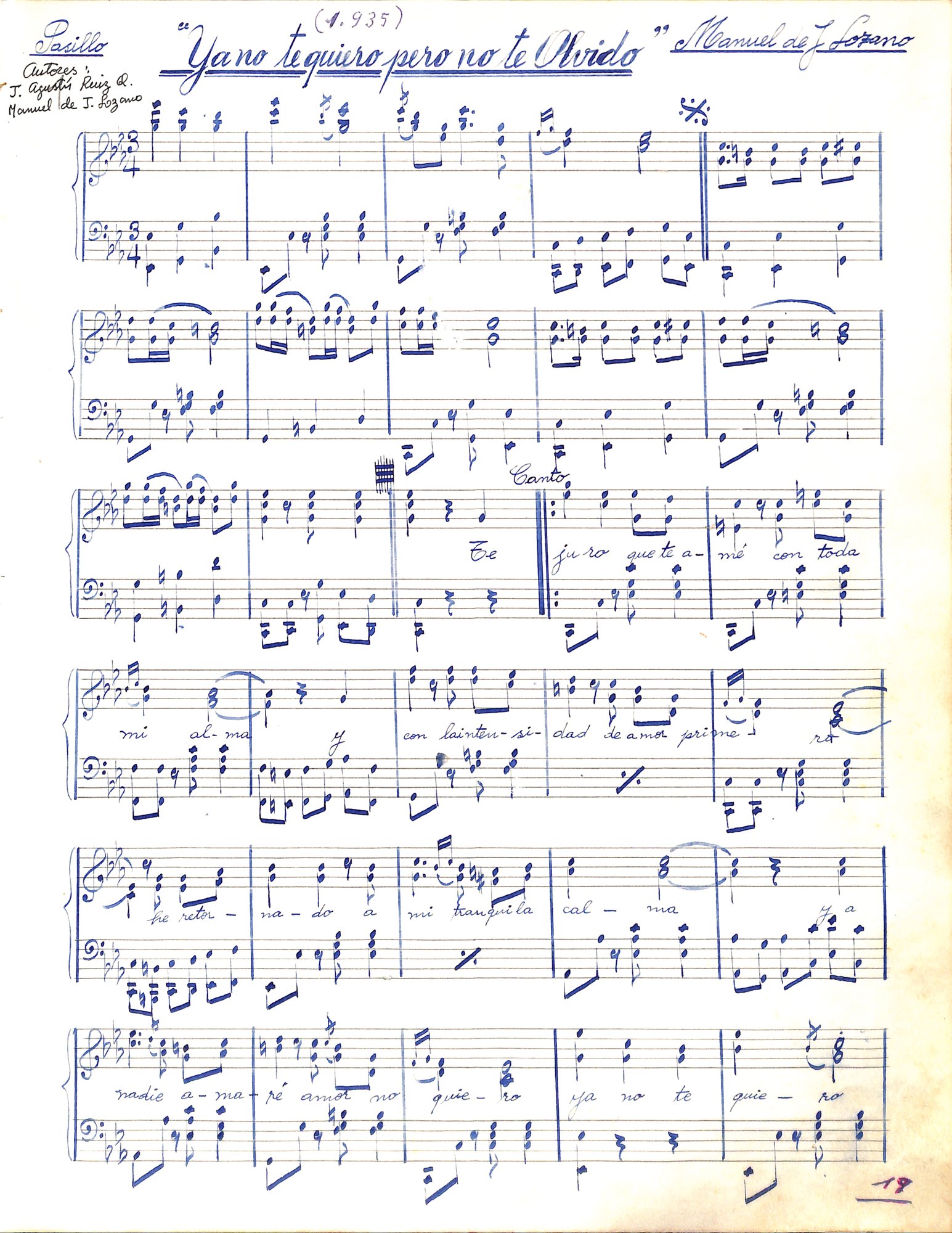 Portada de Ya no te quiero pero no te olvido