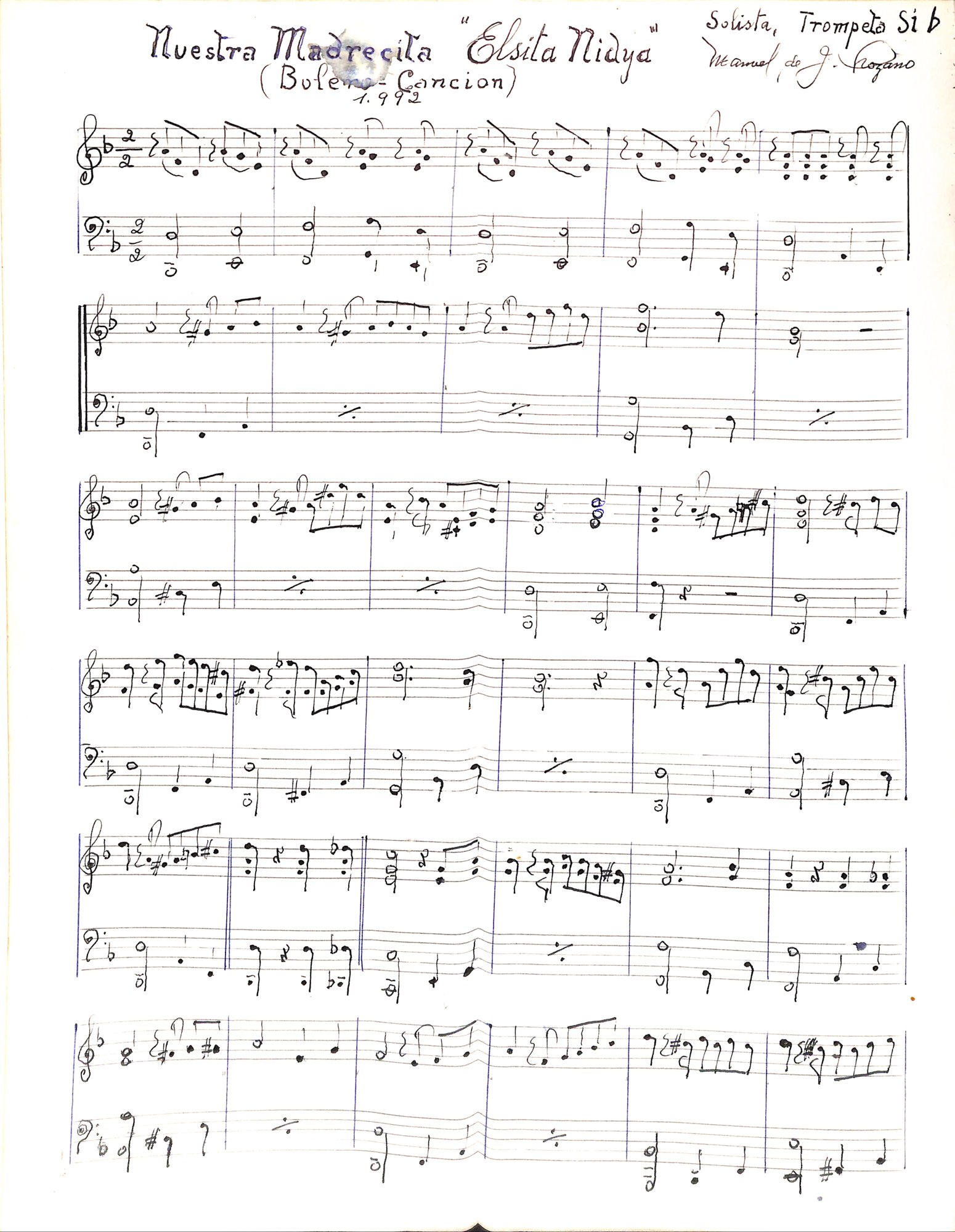 Portada de Nuestra madrecita "Elsita Nidya"