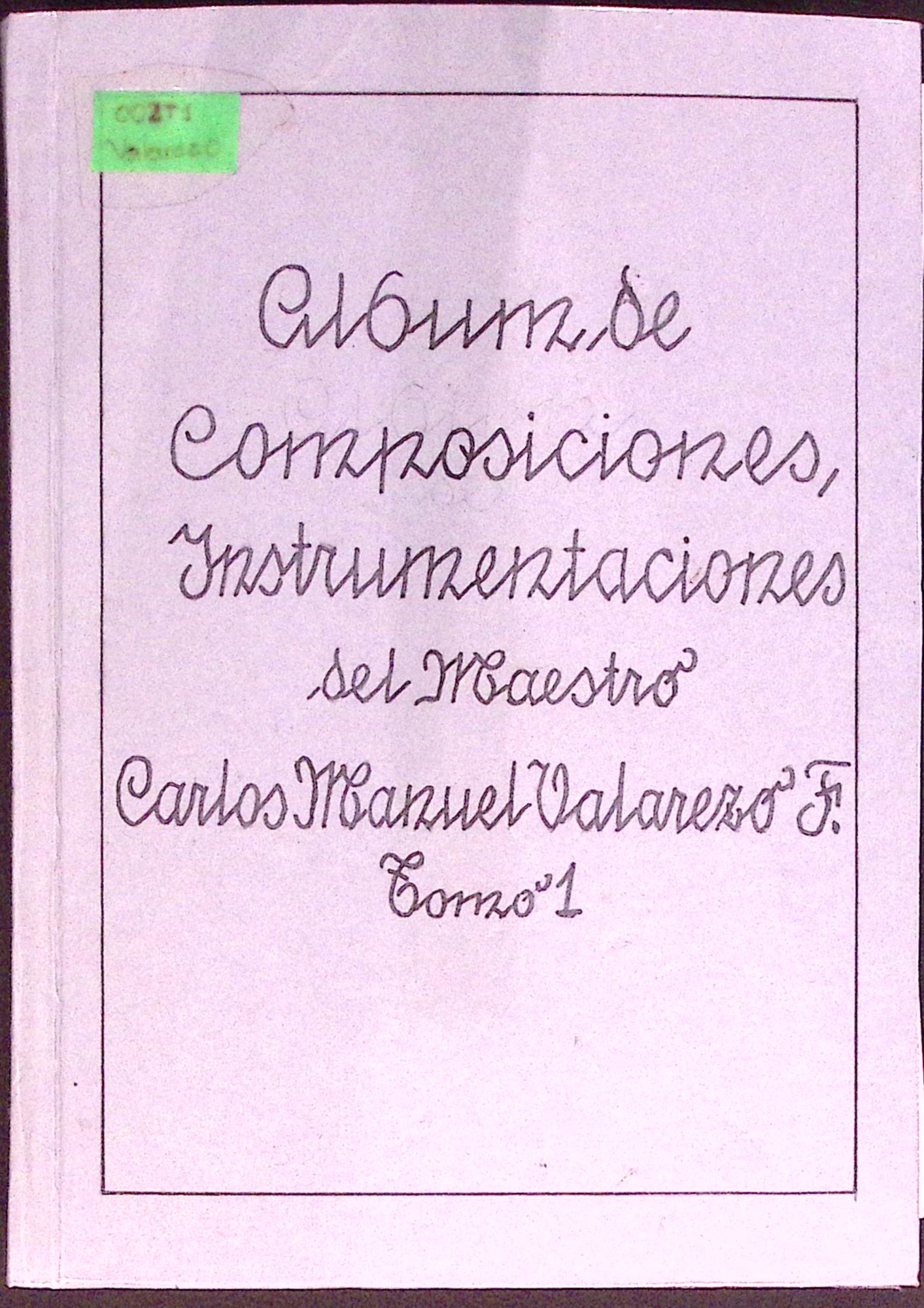 Portada de Álbum de composiciones, e ins…
