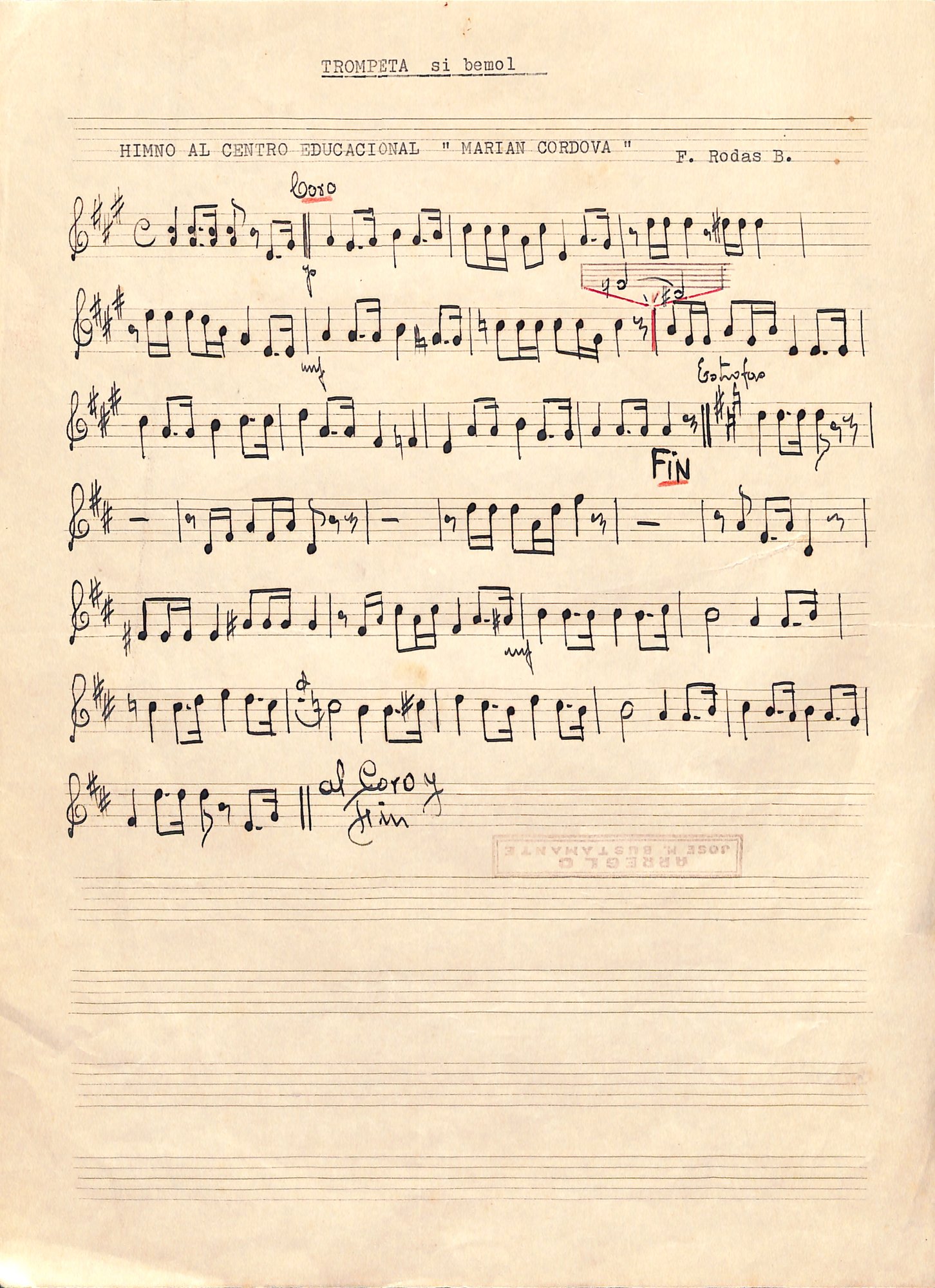 Portada de Himno al Centro Educacional Marian Cordova