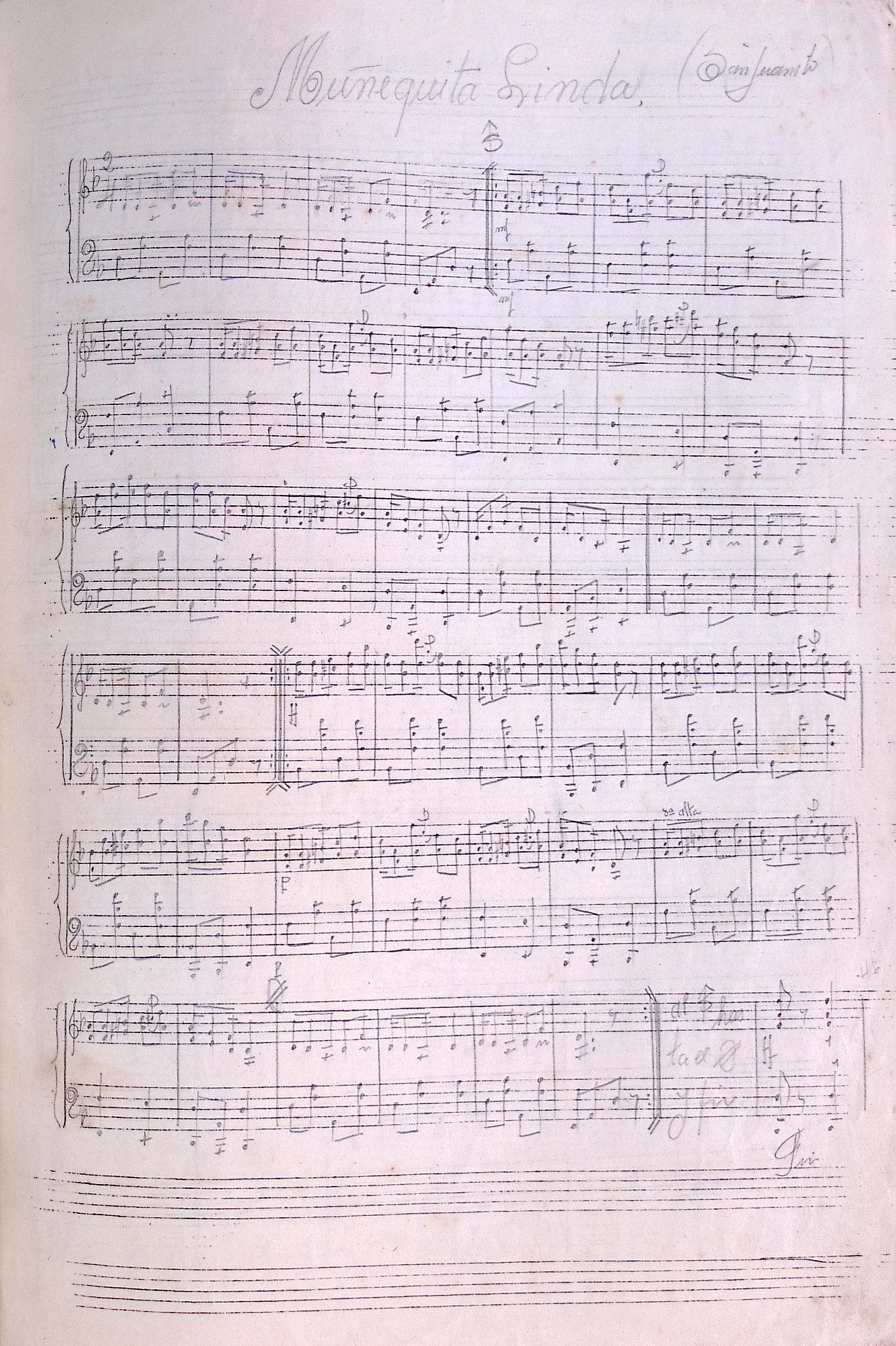 Portada de Muñequita linda [piano]