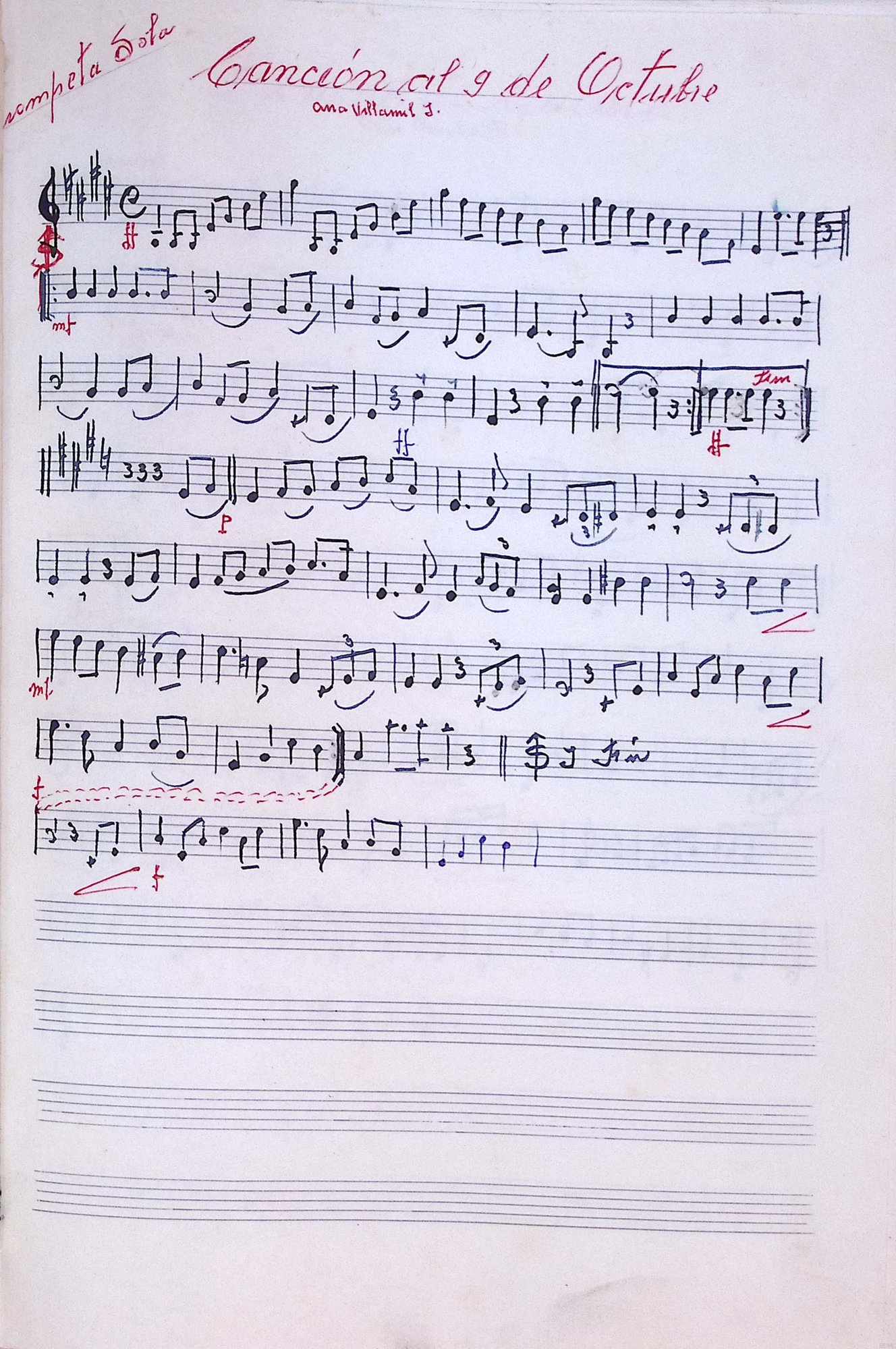 Portada de Canción al 9 de octubre