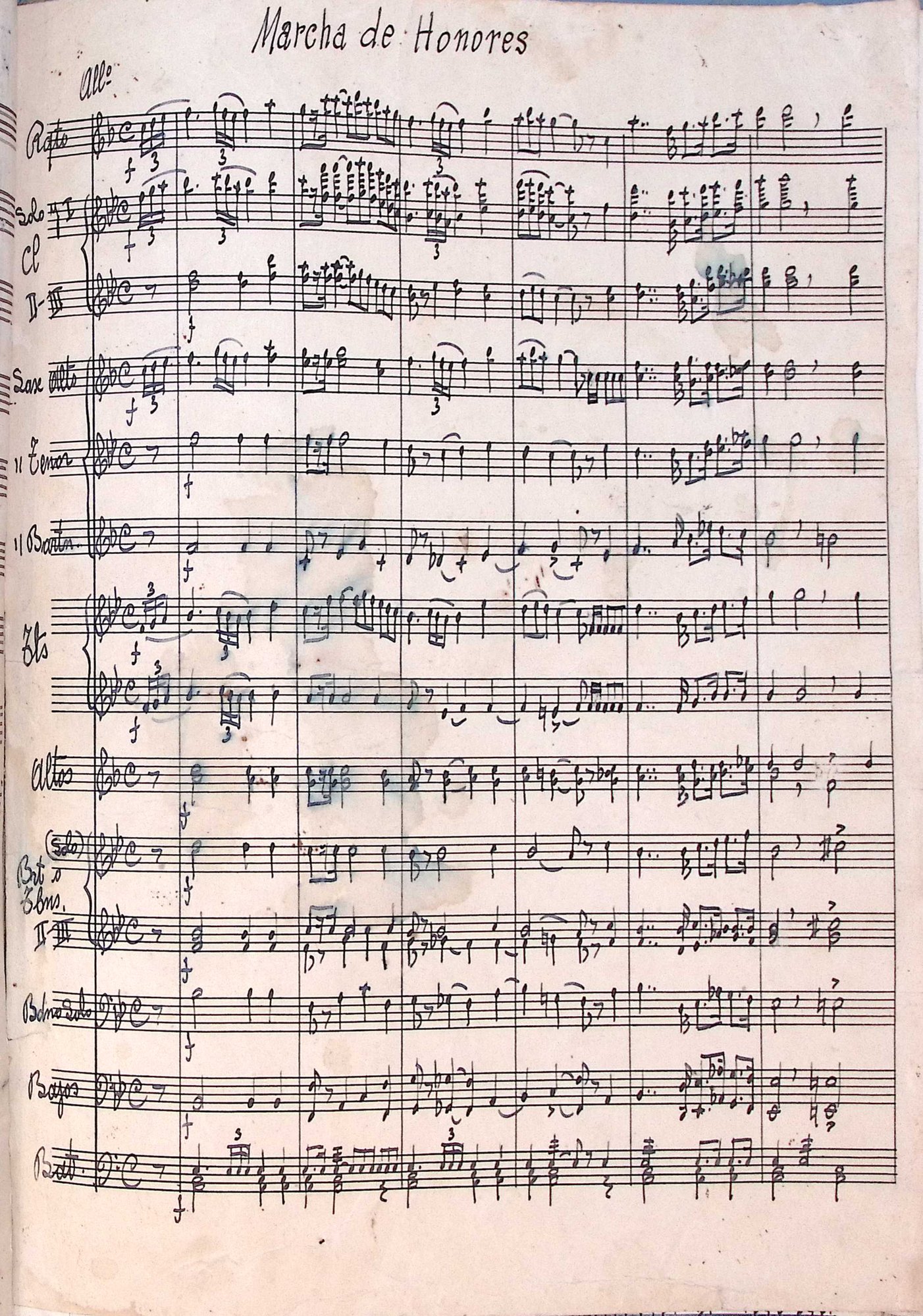 Portada de Marcha de honores