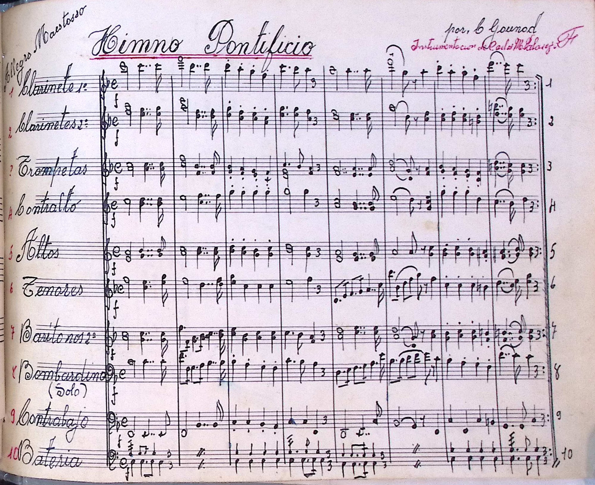 Portada de Himno Pontificio