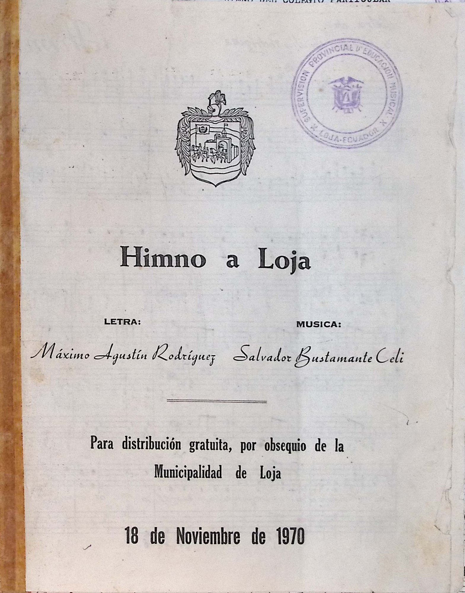 Portada de Himno a Loja