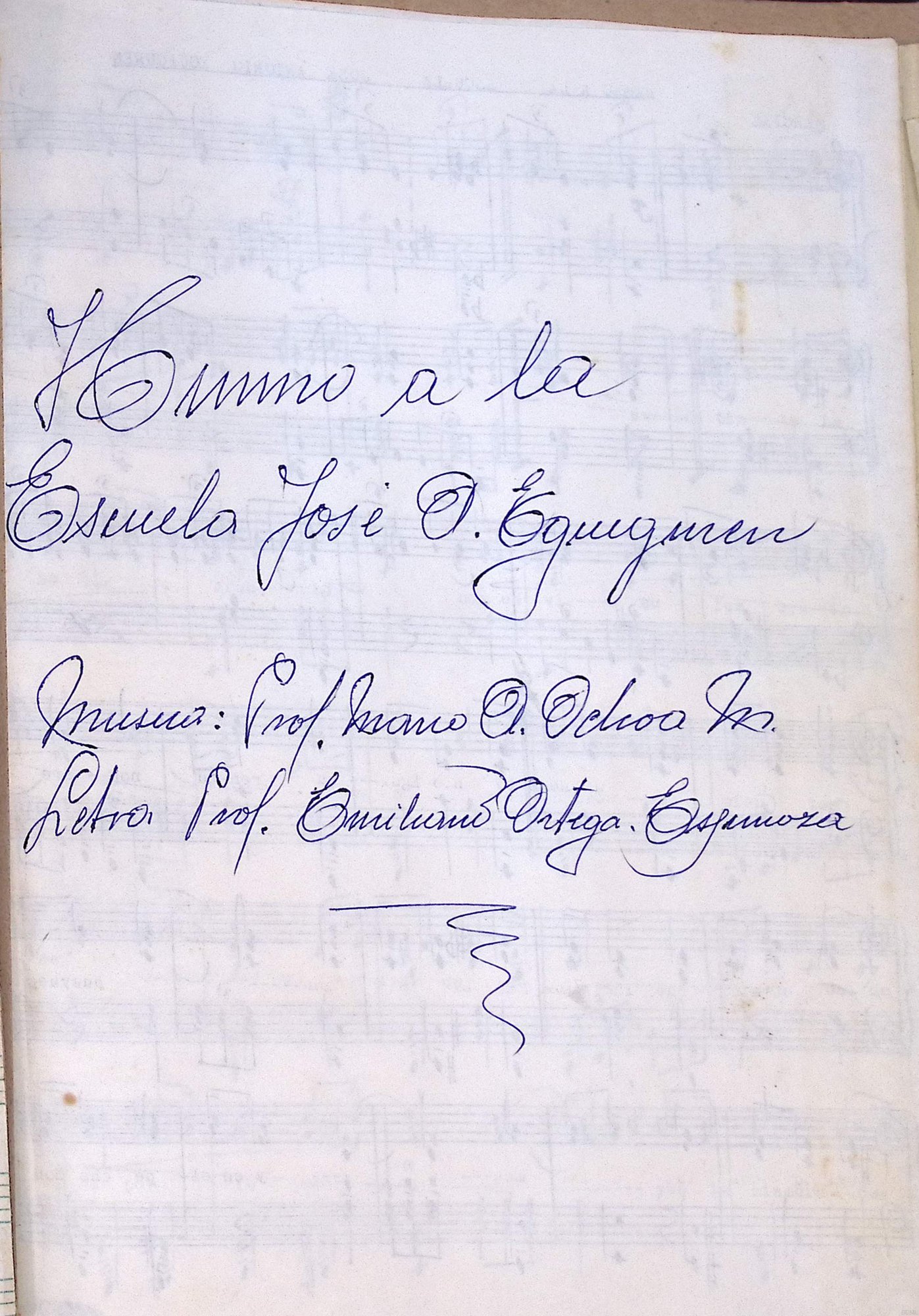 Portada de Himno a la Escuela José A. Eguiguren