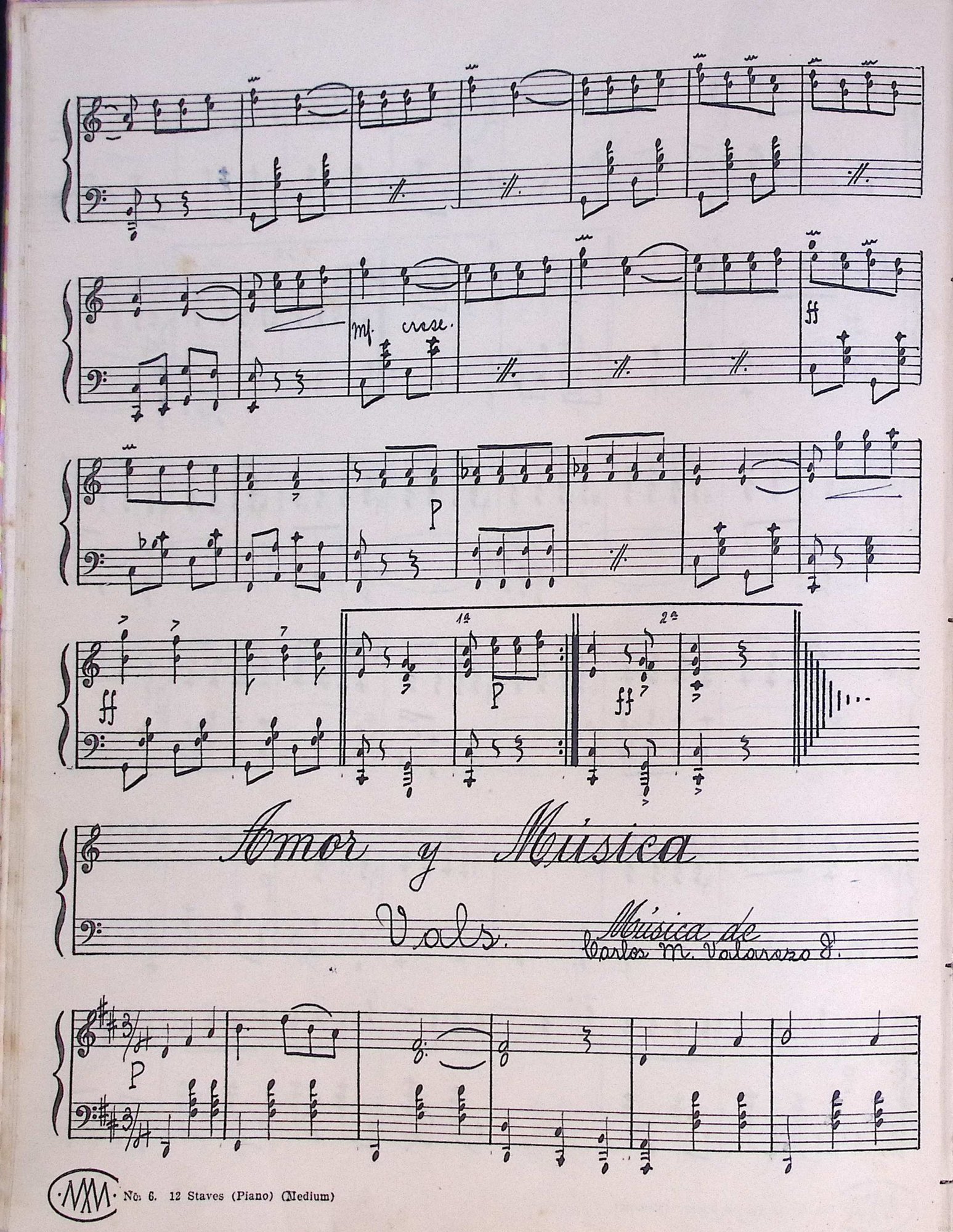 Portada de Amor y música