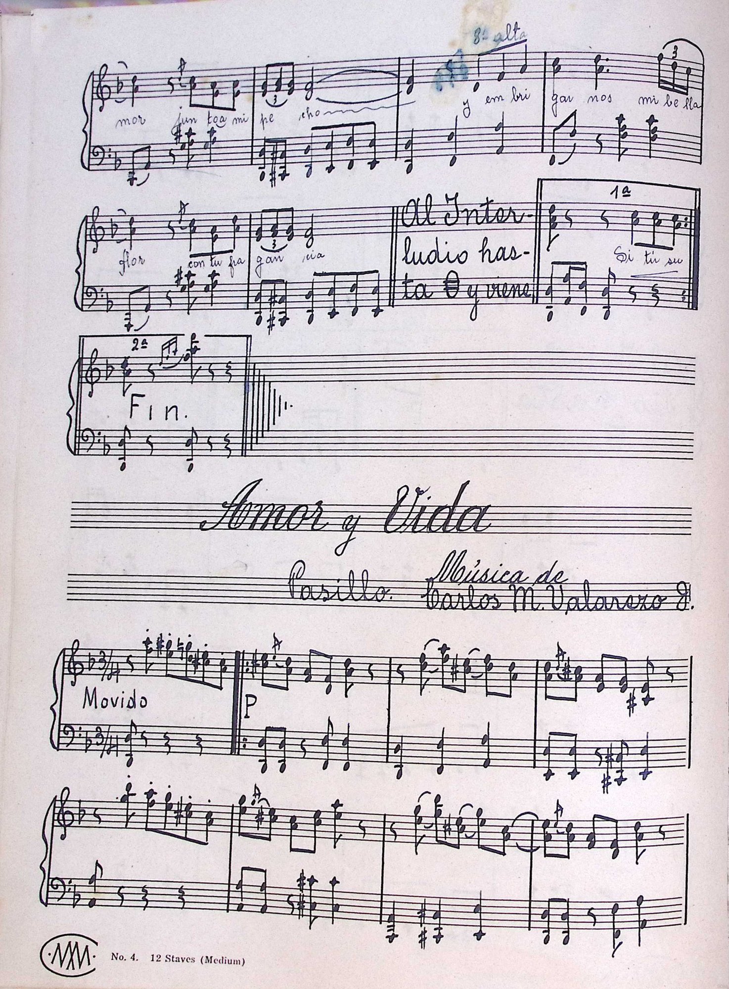 Portada de Amor y vida