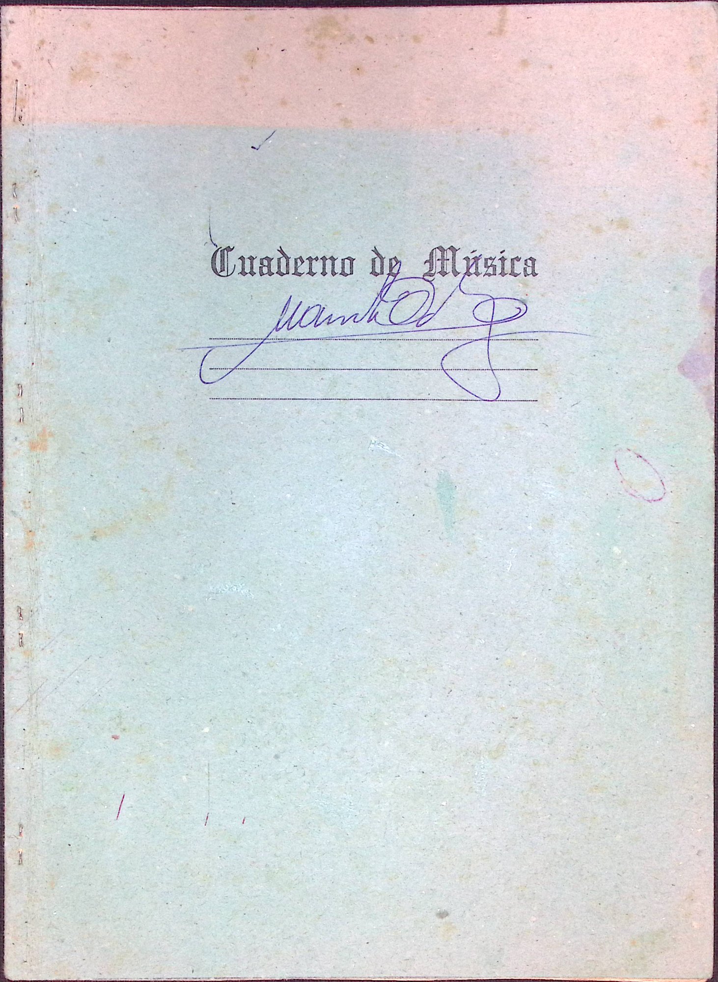 Portada de Cuaderno de música de Marco Ochoa Muñoz