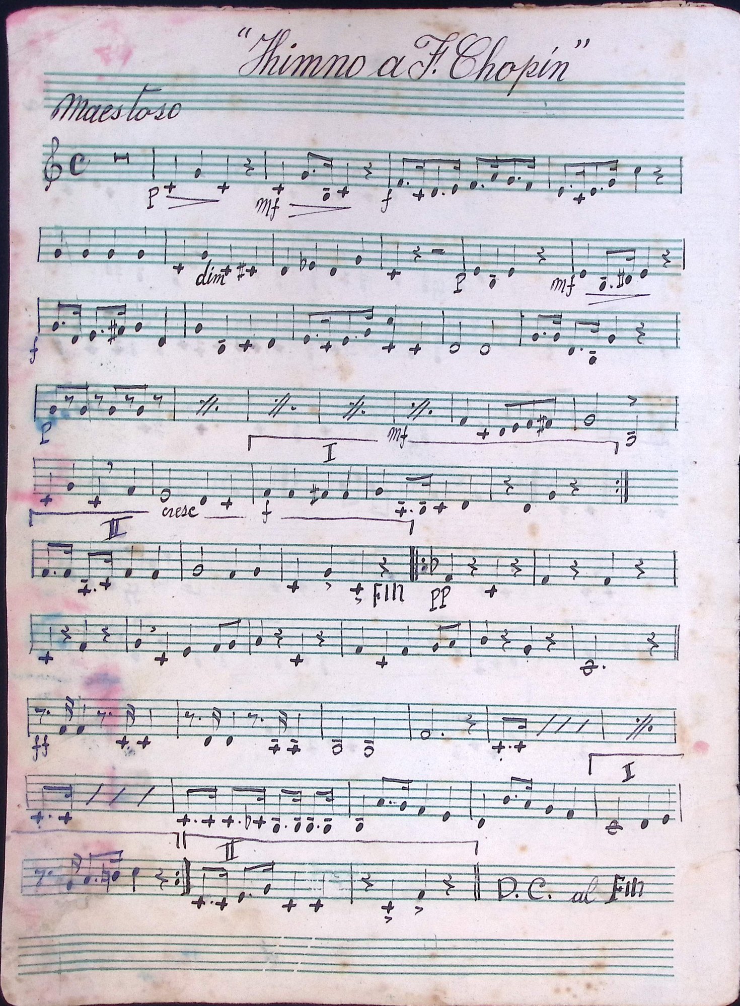 Portada de Himno a F. Chopín