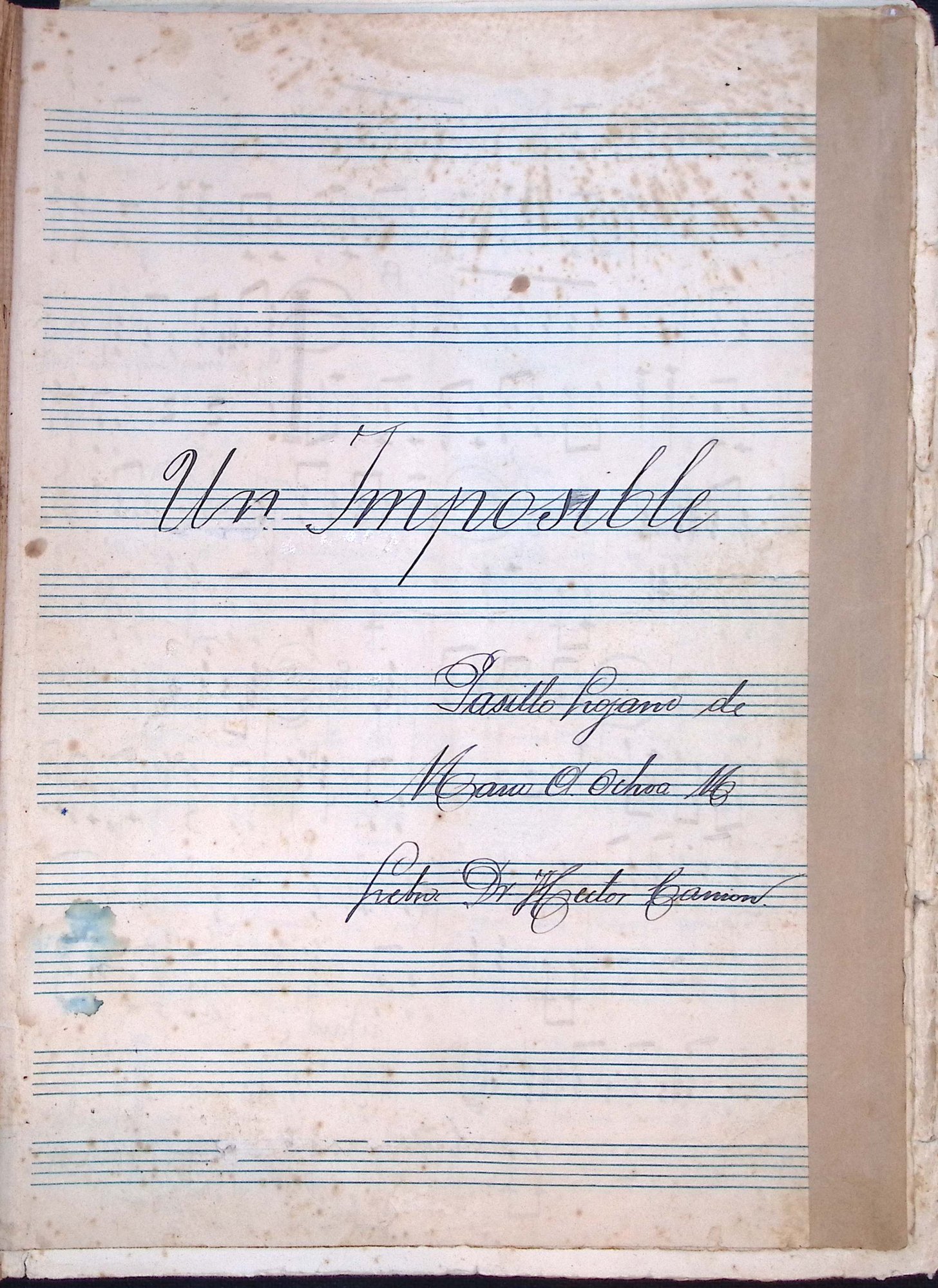 Portada de Un imposible