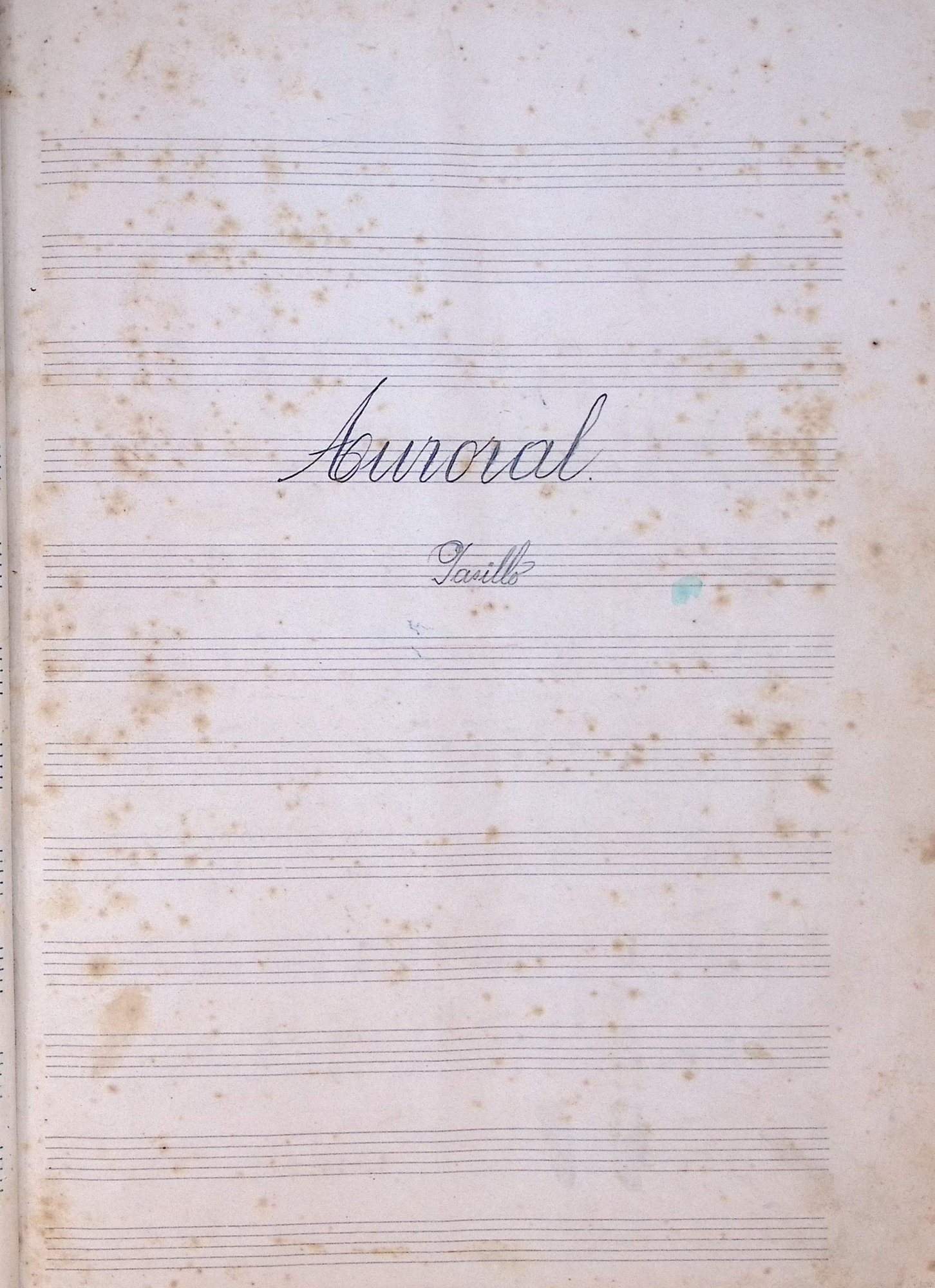 Portada de Auroral