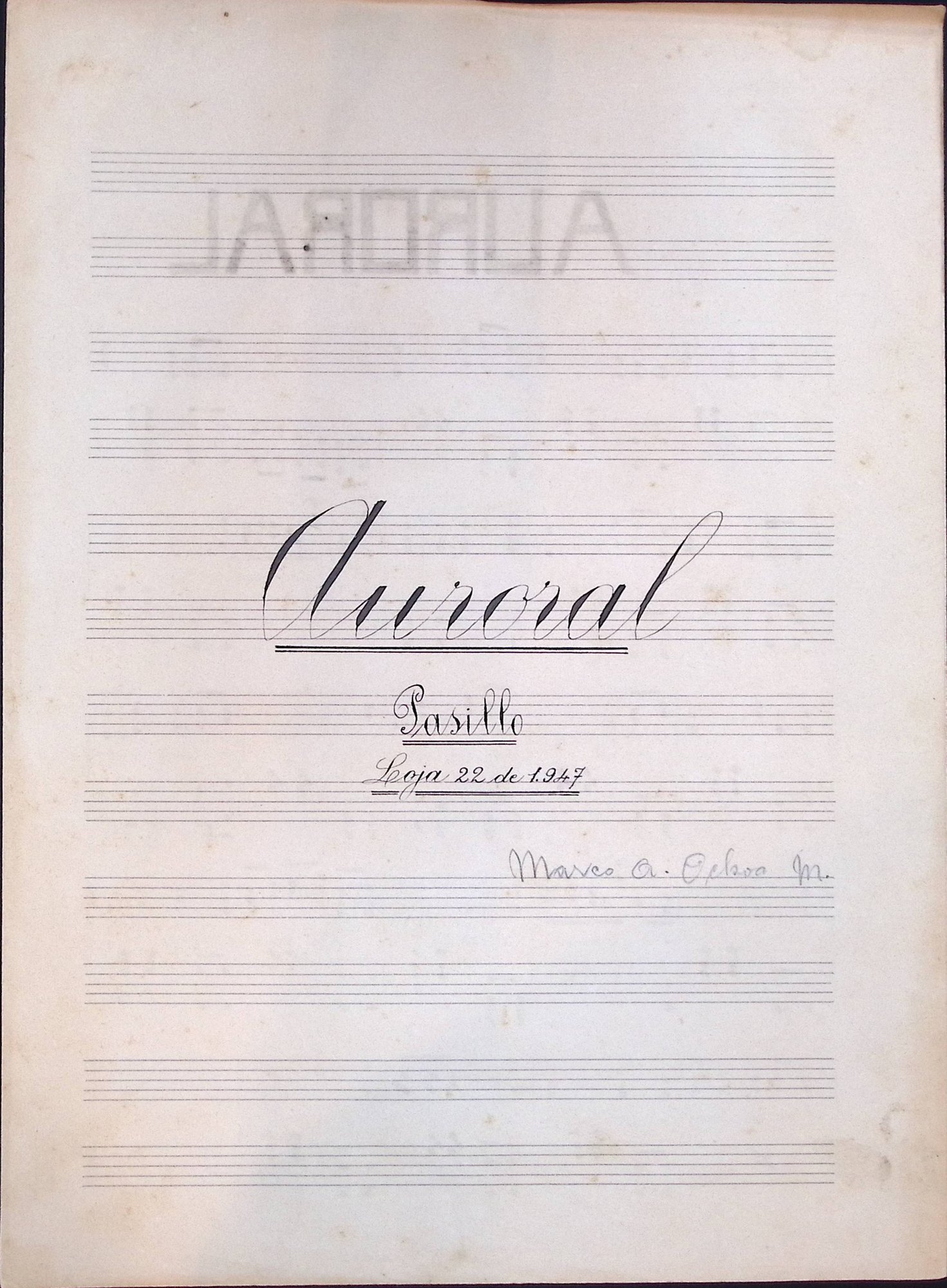 Portada de Auroral