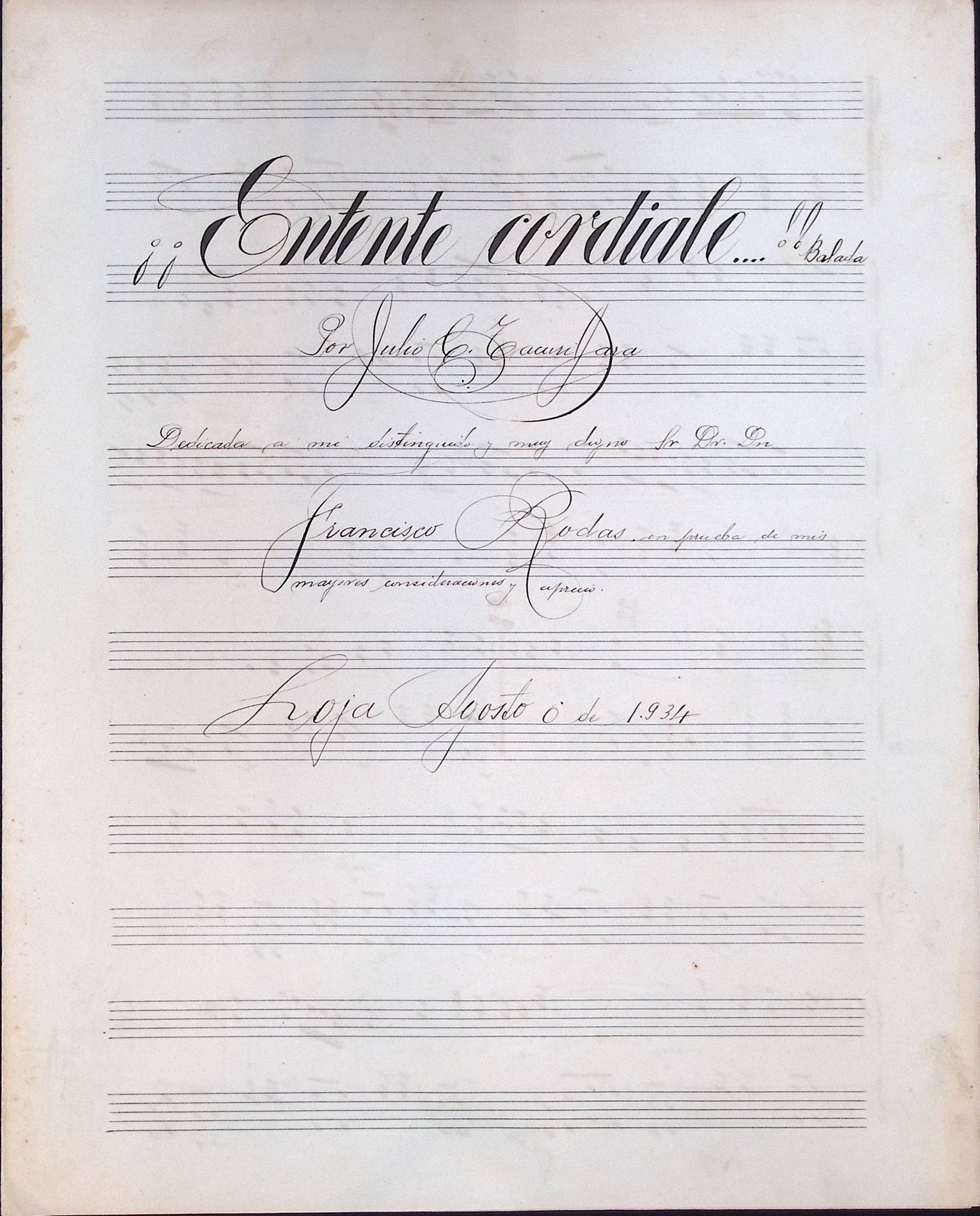 Portada de Entente cordiale