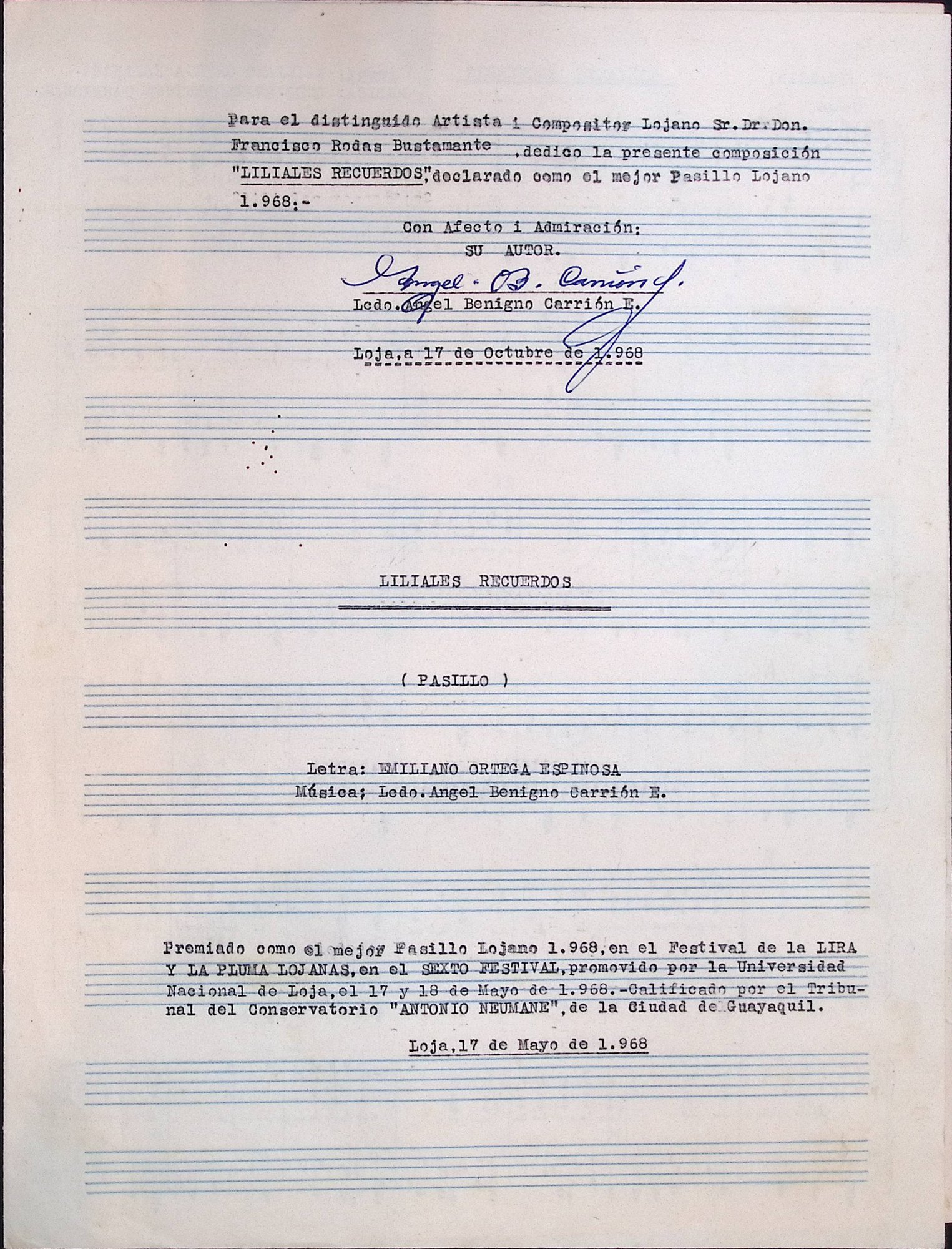 Portada de Liliales recuerdos