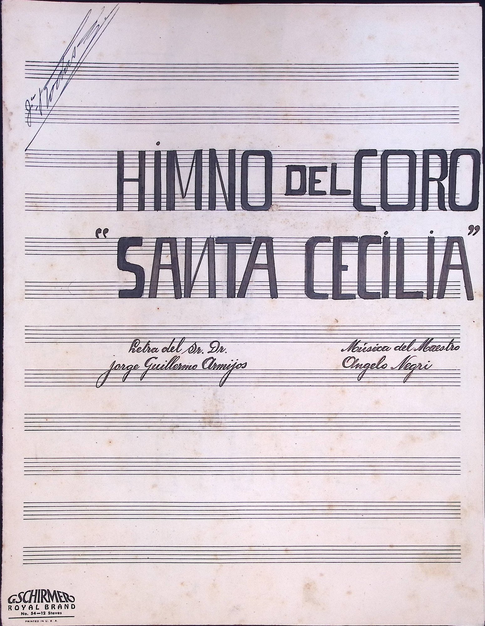 Portada de Himno del coro Santa Cecilia