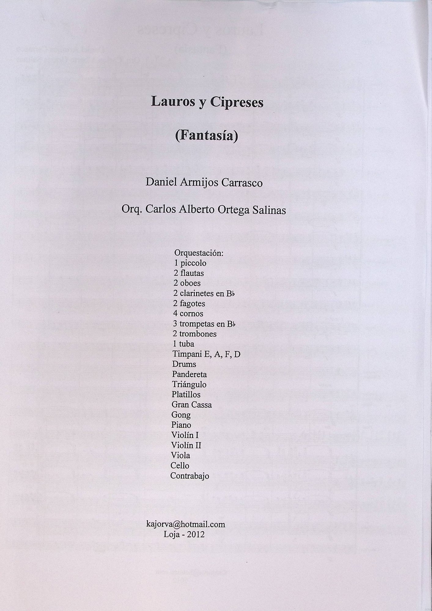 Portada de Lauros y Cipreses