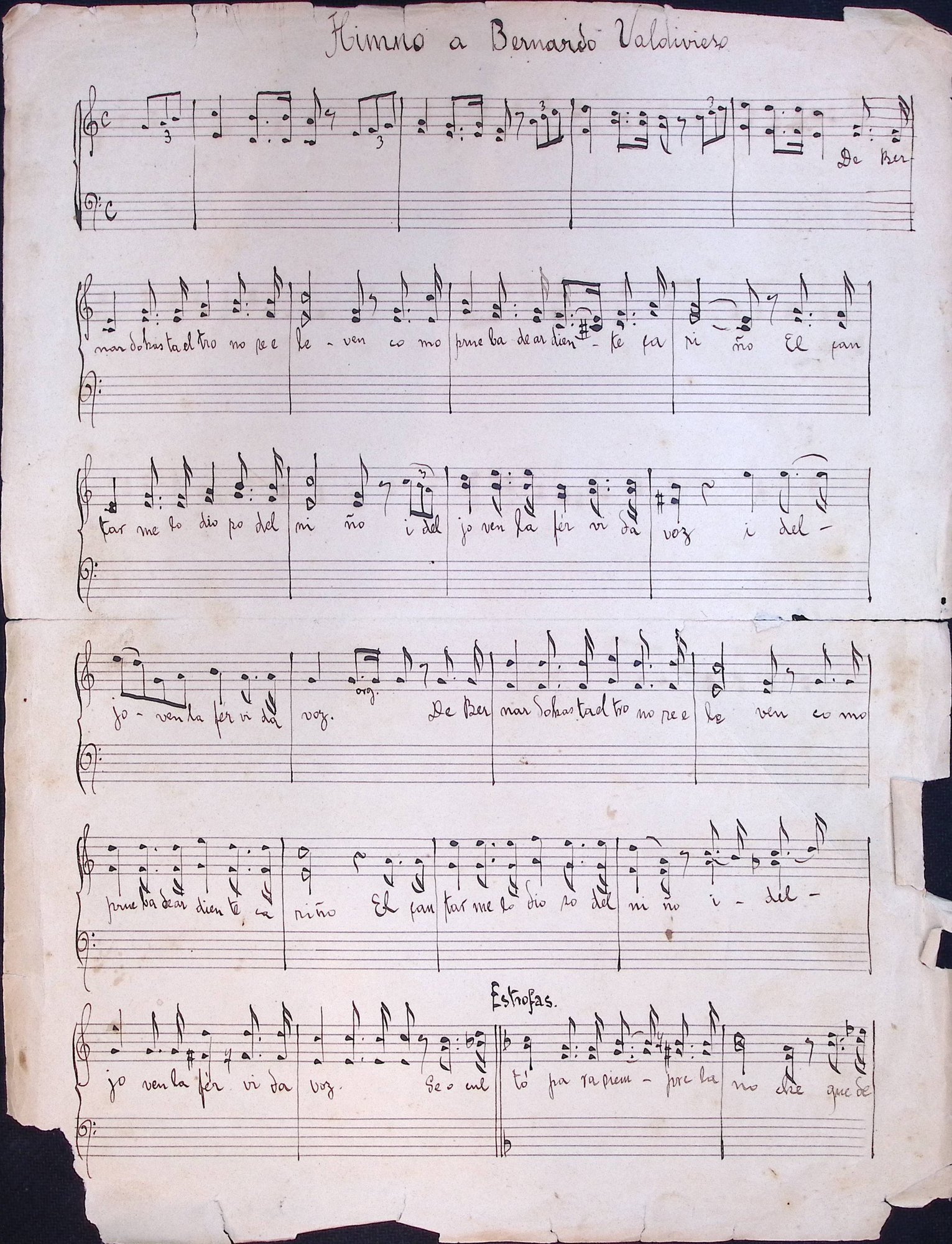 Portada de Himno a Bernardo Valdivieso
