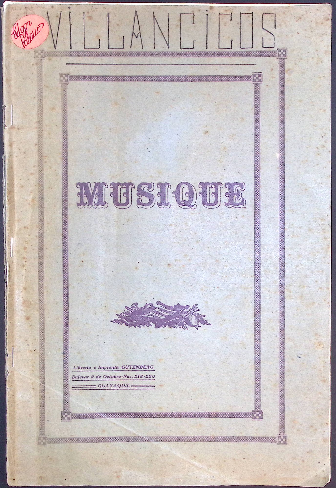 Portada de Villancicos-Musique